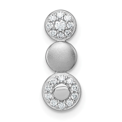 Sterling silver cubic zirconia circle chain