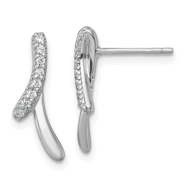 Sterling Silver Earrings Style QG7162E - Classique Jewelry Inc.
