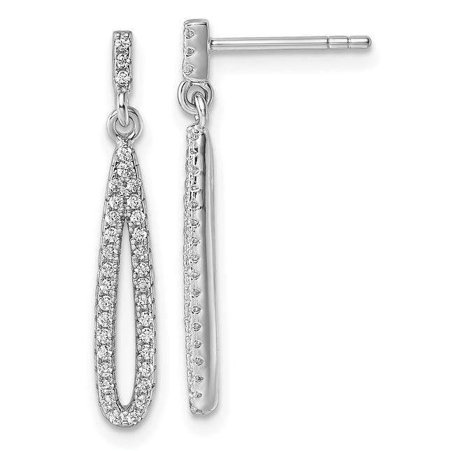 Sterling Silver Earrings Style QG7163E - Classique Jewelry Inc.