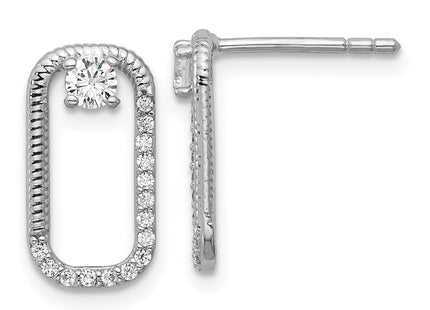 Sterling Silver Earrings Style QG7165E - Classique Jewelry Inc.