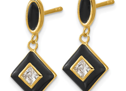 SS/Gold Plated Earrings Style QG7169E - Classique Jewelry Inc.