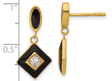 SS/Gold Plated Earrings Style QG7169E - Classique Jewelry Inc.