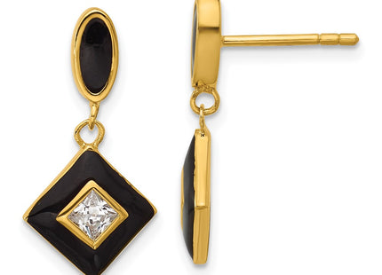 SS/Gold Plated Earrings Style QG7169E - Classique Jewelry Inc.