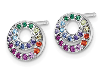 Sterling Silver Earrings Style QG7173E - Classique Jewelry Inc.