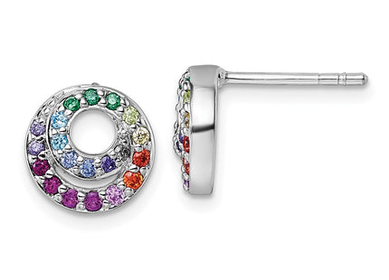 Sterling Silver Earrings Style QG7173E - Classique Jewelry Inc.