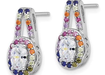 Sterling Silver Earrings Style QG7174E - Classique Jewelry Inc.