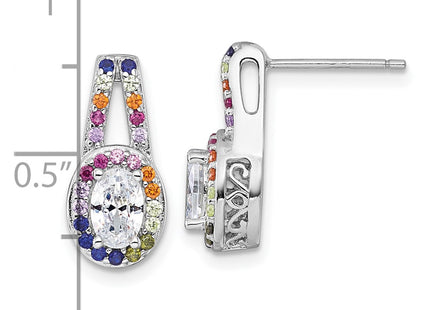 Sterling Silver Earrings Style QG7174E - Classique Jewelry Inc.