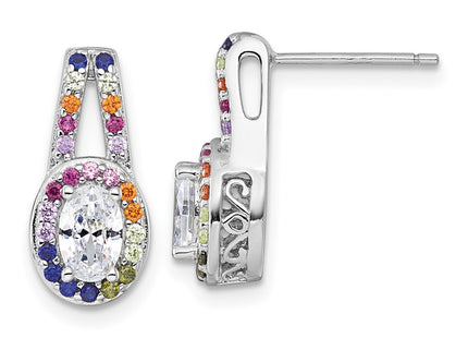 Sterling Silver Earrings Style QG7174E - Classique Jewelry Inc.