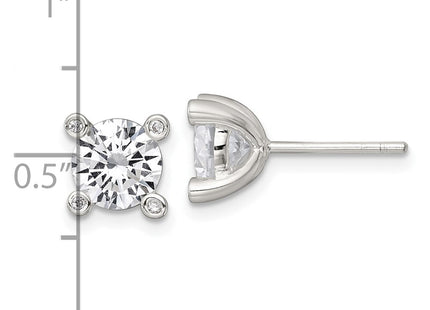 Sterling Silver Earrings Style QG7175E - Classique Jewelry Inc.