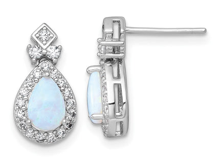 Sterling Silver Earrings Style QG7177E - Classique Jewelry Inc.