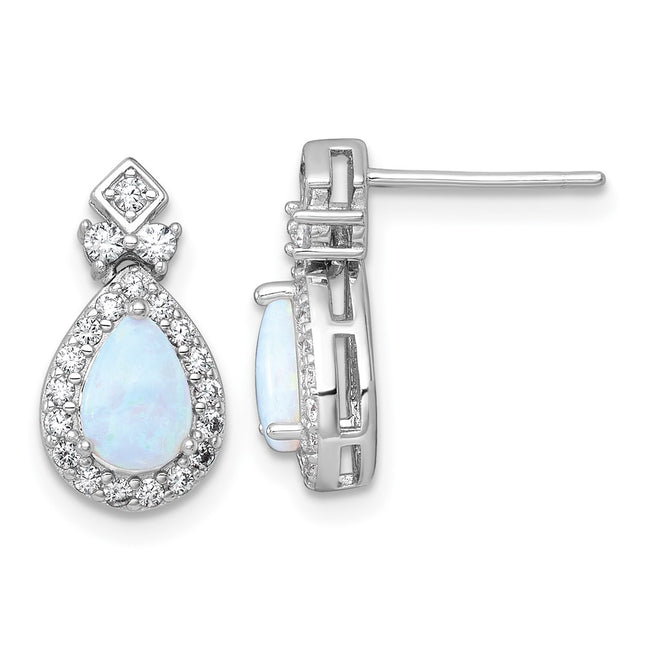 Sterling Silver Earrings Style QG7177E - Classique Jewelry Inc.