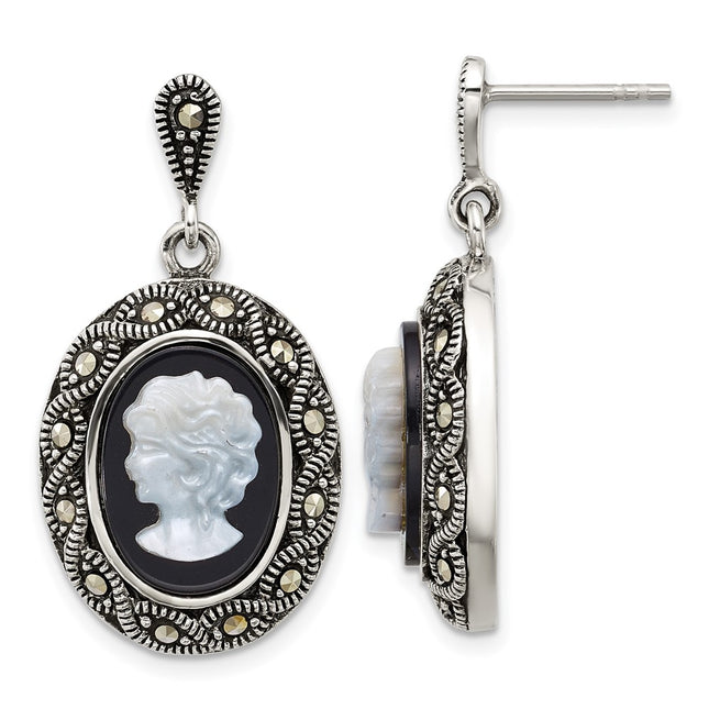 Sterling Silver Earrings Style QG7180E - Classique Jewelry Inc.
