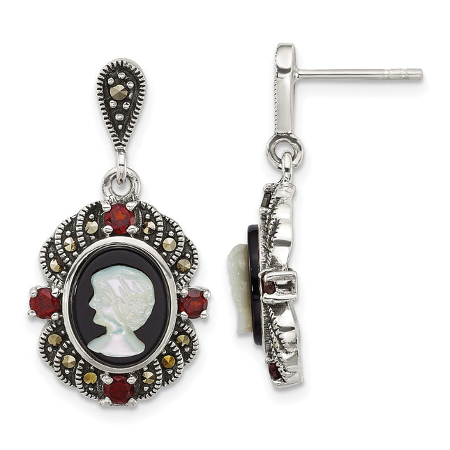 Sterling Silver Earrings Style QG7181E - Classique Jewelry Inc.