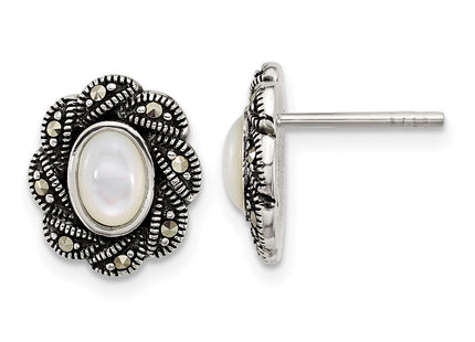 Sterling Silver Earrings Style QG7183E - Classique Jewelry Inc.