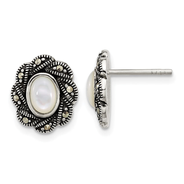 Sterling Silver Earrings Style QG7183E - Classique Jewelry Inc.