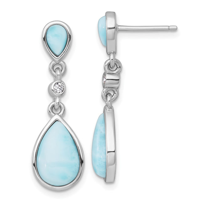 Sterling Silver Earrings Style QG7187E - Classique Jewelry Inc.