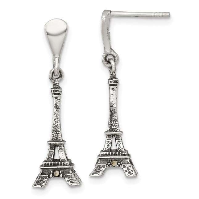 Sterling Silver Earrings Style QG7195E - Classique Jewelry Inc.