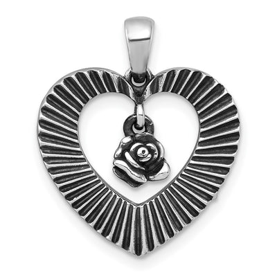 Sterling silver heart pendant