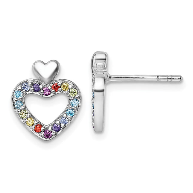 Sterling Silver Earrings Style QG7202E - Classique Jewelry Inc.