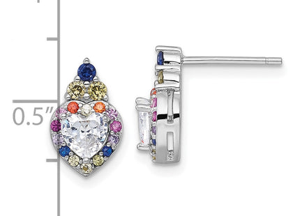 Sterling Silver Earrings Style QG7204E - Classique Jewelry Inc.