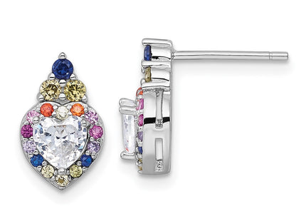 Sterling Silver Earrings Style QG7204E - Classique Jewelry Inc.