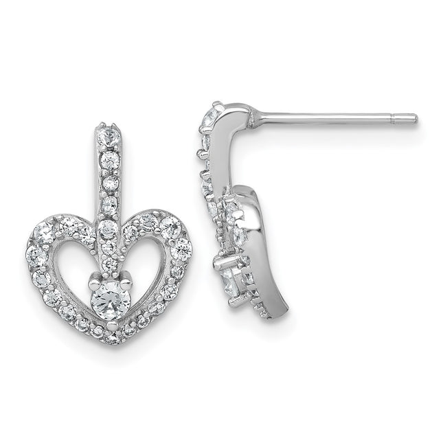 Sterling Silver Earrings Style QG7206E - Classique Jewelry Inc.