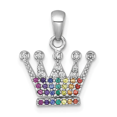 Sterling silver crown pendant