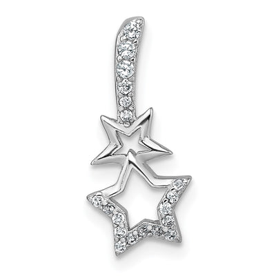 Sterling silver cubic zirconia star chain