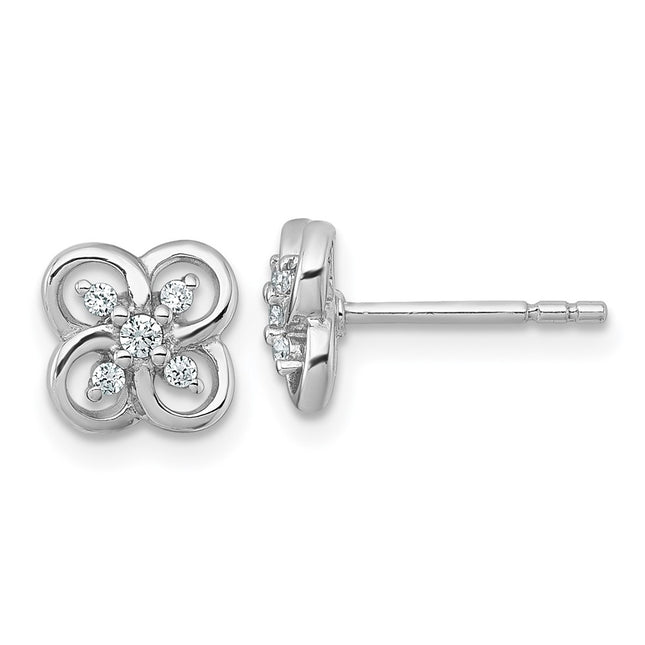 Sterling Silver Earrings Style QG7222E - Classique Jewelry Inc.