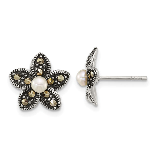 Sterling Silver Earrings Style QG7225E - Classique Jewelry Inc.