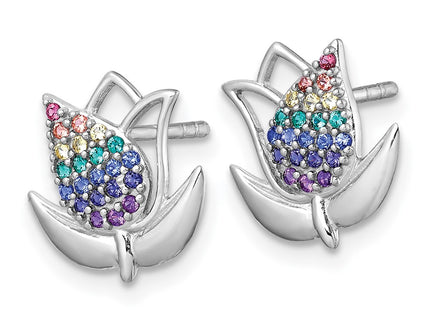 Sterling Silver Earrings Style QG7226E - Classique Jewelry Inc.