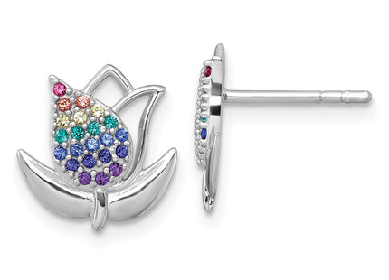 Sterling Silver Earrings Style QG7226E - Classique Jewelry Inc.