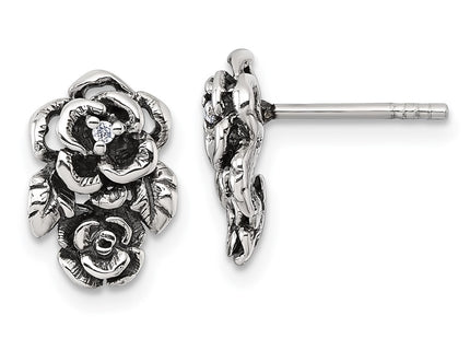 Sterling Silver Earrings Style QG7232E - Classique Jewelry Inc.