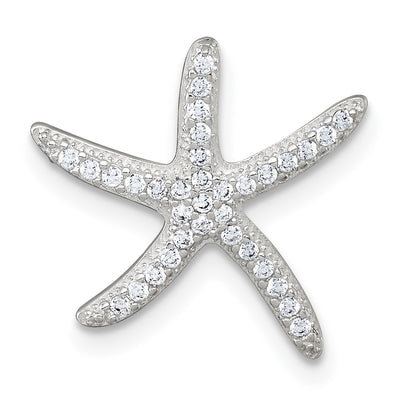 Sterling silver cubic zirconia starfish chain