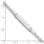 Sterling Silver Polished Anchor Link Childrens ID Bracelet view 5