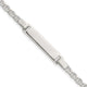 Sterling Silver Polished Anchor Link Childrens ID Bracelet