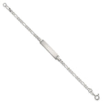 Sterling Silver Polished Figaro Link Childrens ID Bracelet, 6 x 6.23mm view