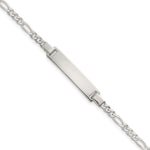 Sterling Silver Polished Figaro Link Childrens ID Bracelet, 6 x 6.23mm view