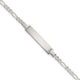 Sterling Silver Polished Figaro Link Childrens ID Bracelet, 6 x 6.23mm