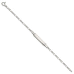 Sterling Silver Polished Figaro Link Childrens ID Bracelet, 6 x 5.5mm view