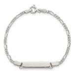 Sterling Silver Polished Figaro Link Childrens ID Bracelet, 6 x 5.5mm view