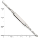 Sterling Silver Polished Figaro Link Childrens ID Bracelet, 6 x 5.5mm view