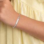Sterling Silver Polished Figaro Link Childrens ID Bracelet, 6 x 5.5mm view