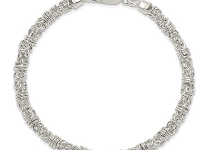 Sterling Silver 7. Polished Fancy Link Bracelet