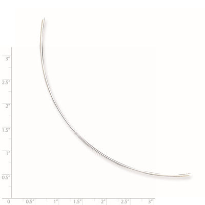 Sterling Silver Solid Polished Neck Wire Necklace