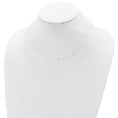 Sterling Silver Solid Polished Neck Wire Necklace