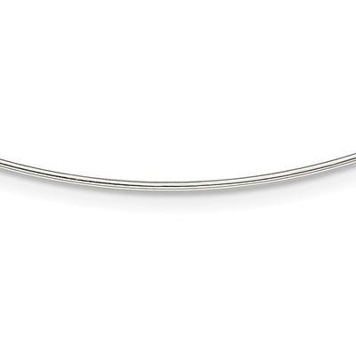 Sterling Silver Solid Polished Neck Wire Necklace