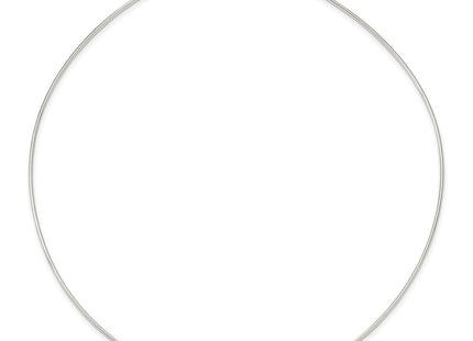Sterling Silver Solid Polished Neck Wire Necklace (Style QH372-18)