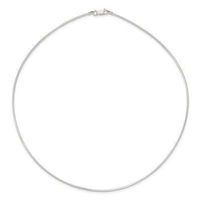 Sterling Silver Solid Polished Neck Wire Necklace