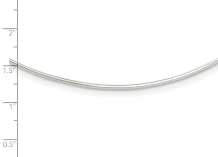 Sterling Silver Solid Polished Neck Wire Necklace (Style QH372-18)